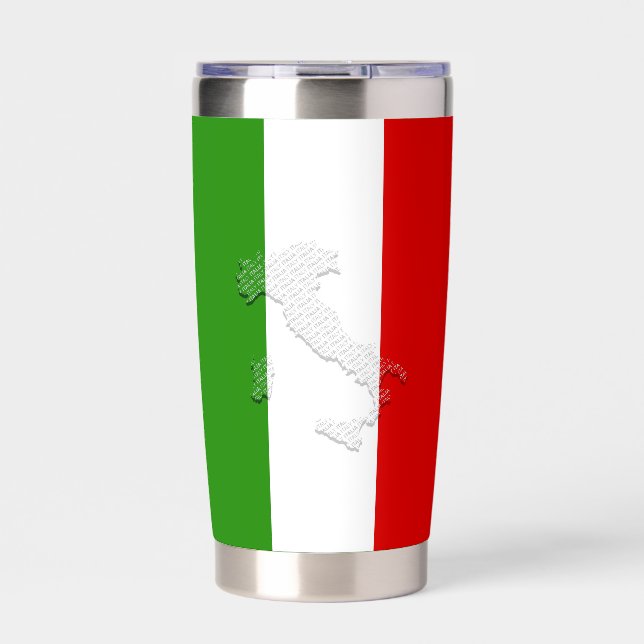 Italian flag insulated tumbler (Front)