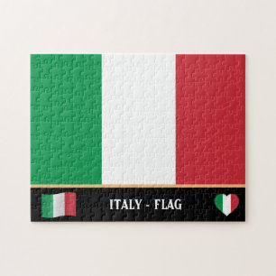 Italian Flag & Italian country / Italy Jigsaw Puzzle