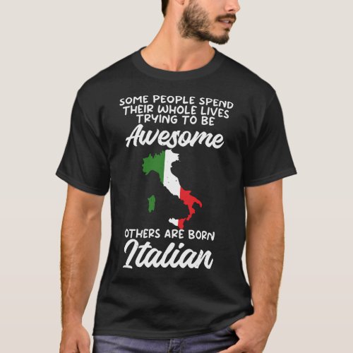 Italian Flag Italians are awesome funny Italian Lo T_Shirt