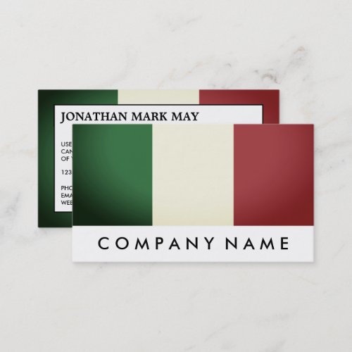Italian Flag Italy Business Card