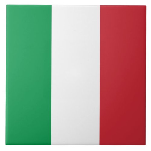 Italian Flag Italy Ceramic Tile