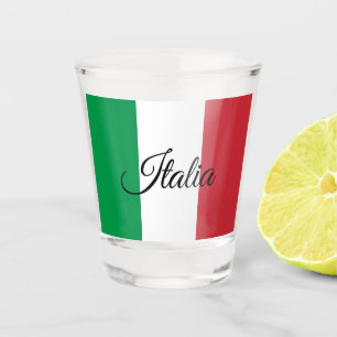 Italian Flag & Italy country patriot / sports fans Shot Glass