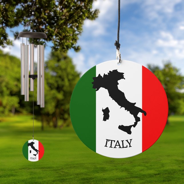 Italian Flag Italy Design Wind Chime (Outdoor)