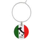 Italian Flag Italy Design Wine Charm