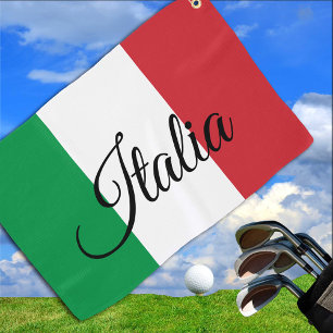 Italian Flag & Italy golf holiday /sports Italia G Towel