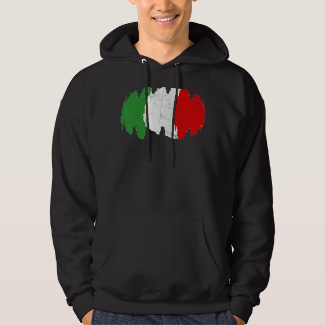 Italian Flag Italy Graphic Italian Style Italian C Hoodie (Front)