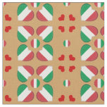 Italian Flag &amp; Italy Heart fashion Fabric