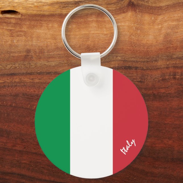 Italian flag & Italy holiday, patriots / sports Keychain (Front)