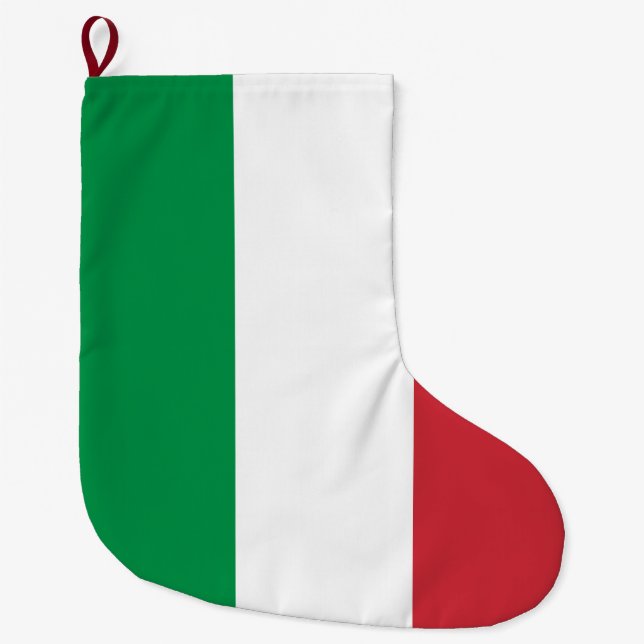 Italian Flag (Italy) Large Christmas Stocking (Front)
