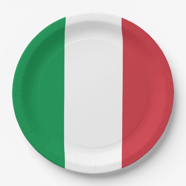 Italian Flag (Italy) Paper Plates (Front)