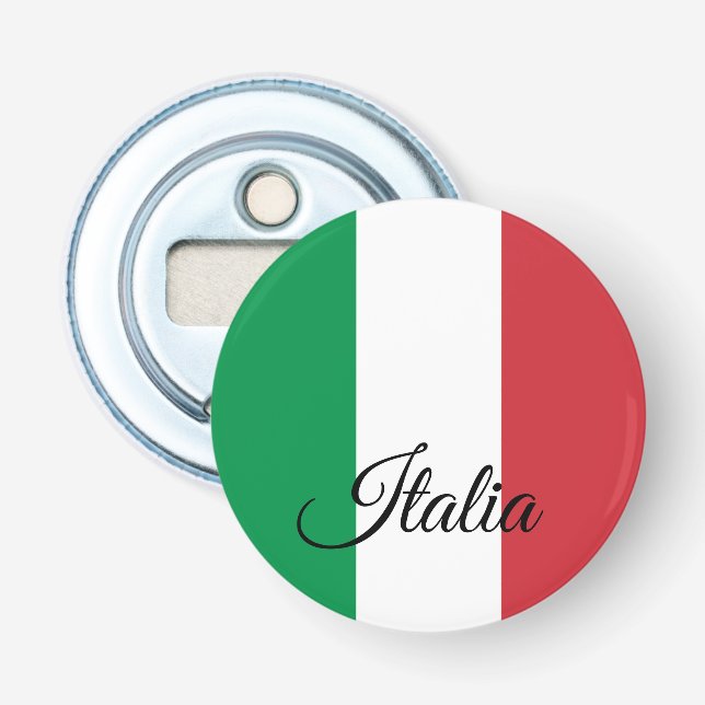 Italian Flag & Italy party /sports Italia drink Bottle Opener (Front)