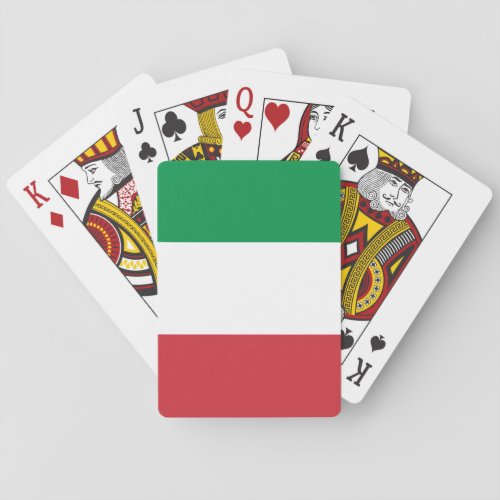 Italian Flag Italy Poker Cards