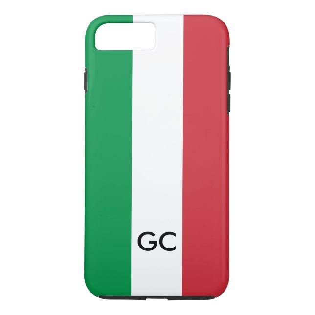 Italian flag Italy pride personalized monogram Case-Mate iPhone Case (Back)