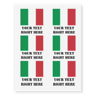 Italian Flag Italy Pride Tricolore DIY Temporary Tattoos Italian Flag Italy Pride Tricolore DIY Temporary Tattoos