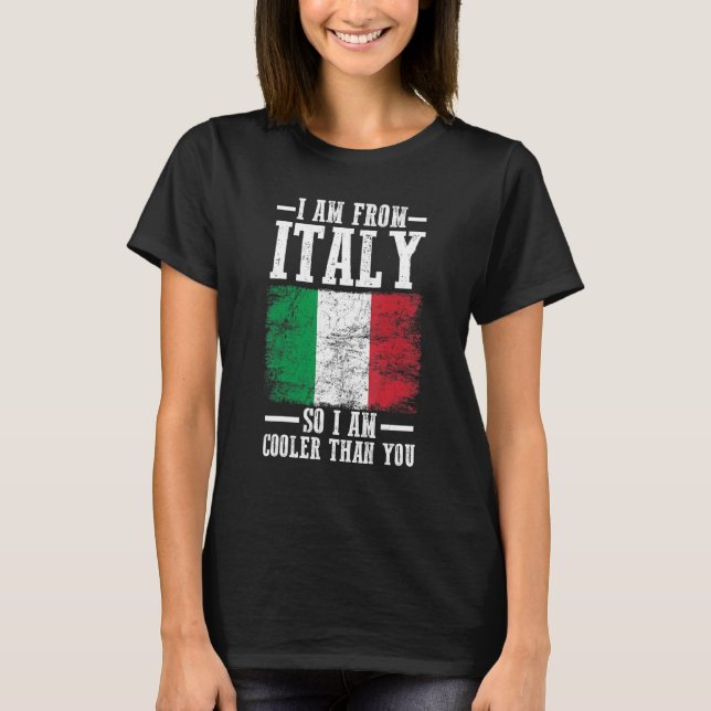 Italian Flag Italy T-Shirt (Front)