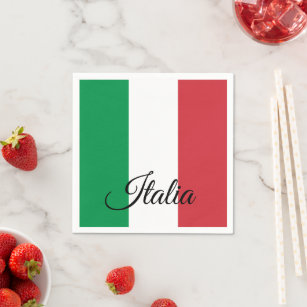 Italian flag & Italy - travel, fashion/sports fans Napkins