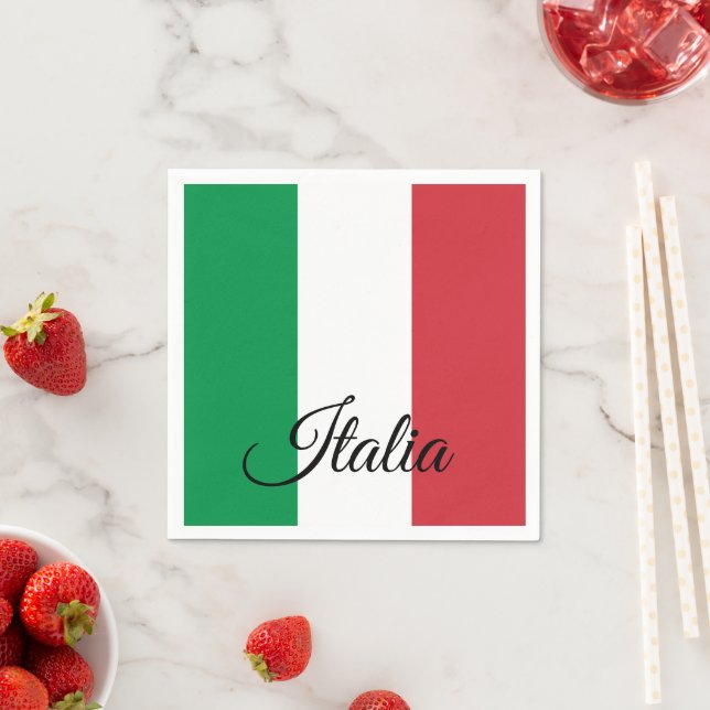 Italian flag & Italy - travel, fashion/sports fans Napkins (Insitu)