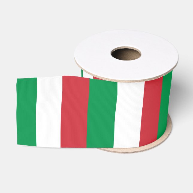 Italian Flag & Italy travel, holiday /sport fans Grosgrain Ribbon (Spool)