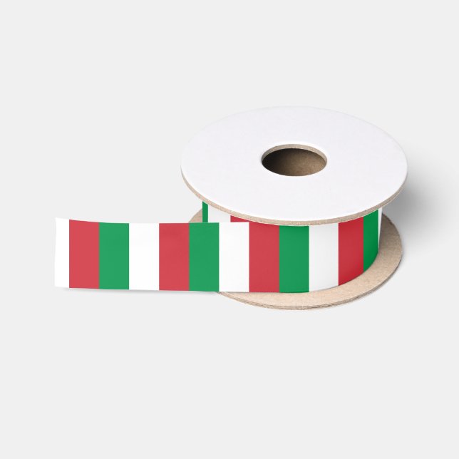 Italian Flag & Italy travel, holiday /sport fans Satin Ribbon (Spool)
