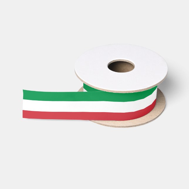 Italian Flag & Italy travel, holiday /sport fans Satin Ribbon (Spool)