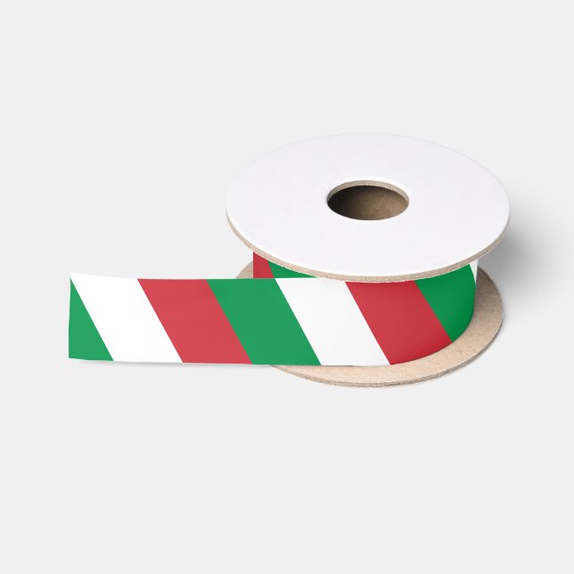 Italian Flag & Italy travel, holiday /sport fans Satin Ribbon (Spool)