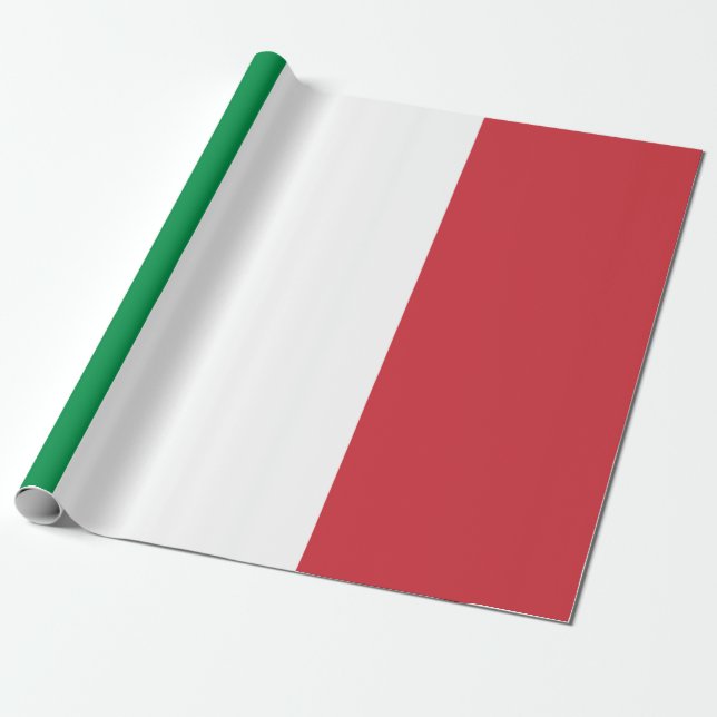Italian Flag (Italy) Wrapping Paper (Unrolled)