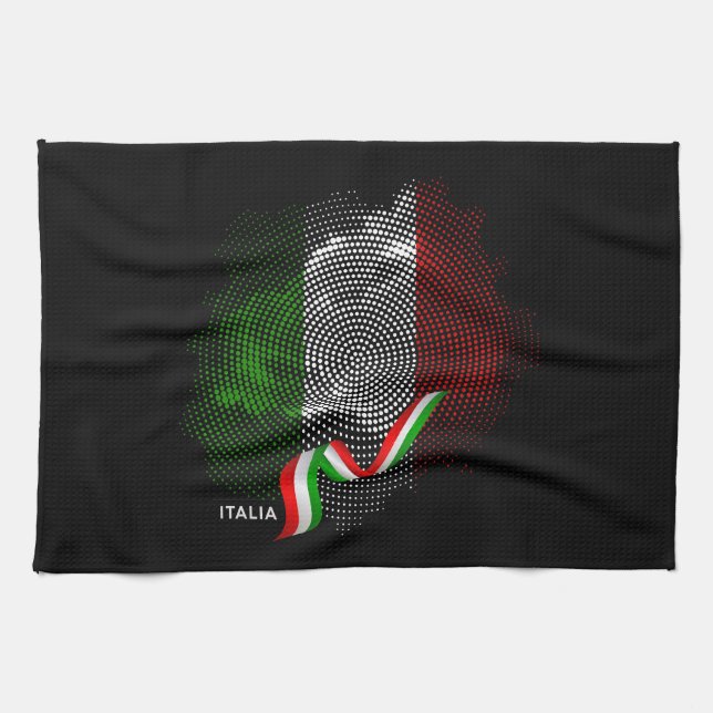Italian flag kitchen towel (Horizontal)