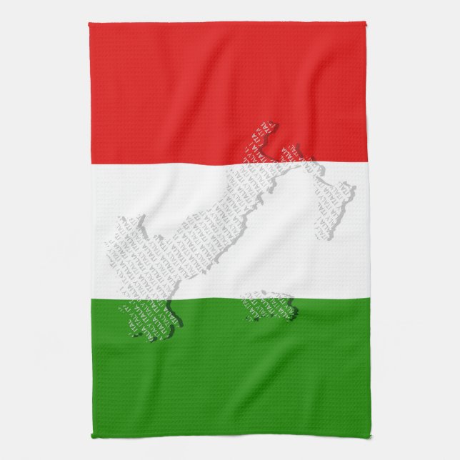 Italian flag kitchen towel (Vertical)