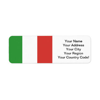 Italian Flag Label