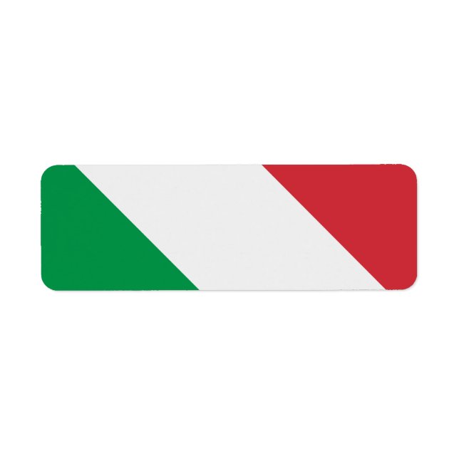 Italian Flag Label (Front)