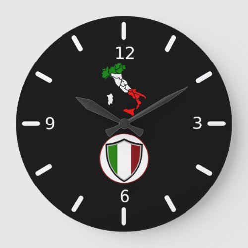 Italian flag large clock