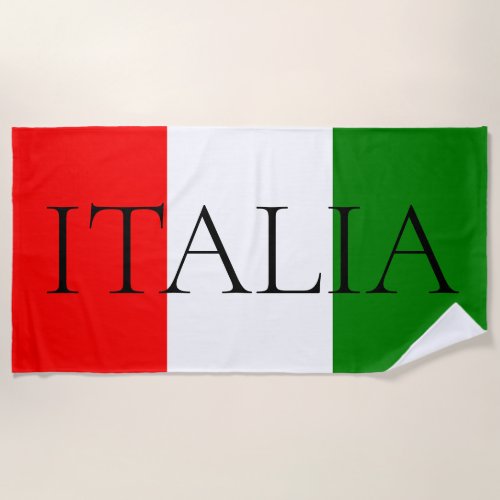 Italian Flag Large ITALIA Beach Towel