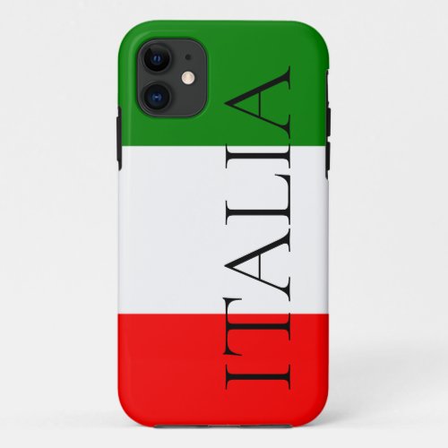 Italian Flag Large ITALIA iPhone 11 Case