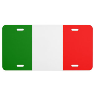 Italian Flag License Plate