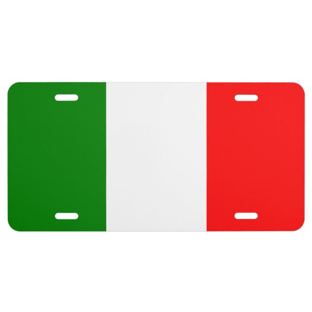 Italian Flag License Plate (Front)