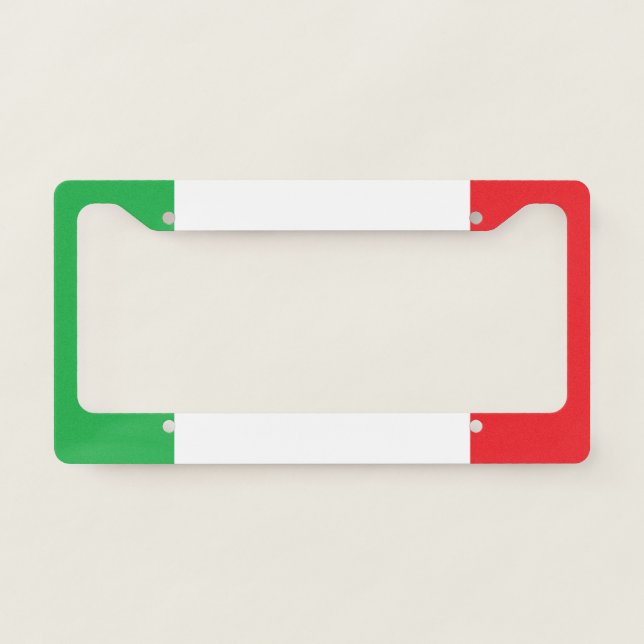 "Italian Flag" License Plate Frame (Front)