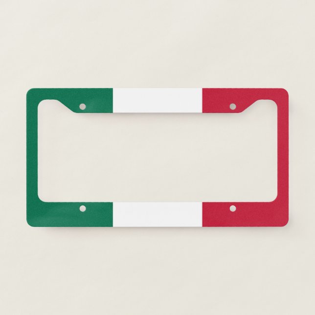 Italian Flag License Plate Frame (Front)