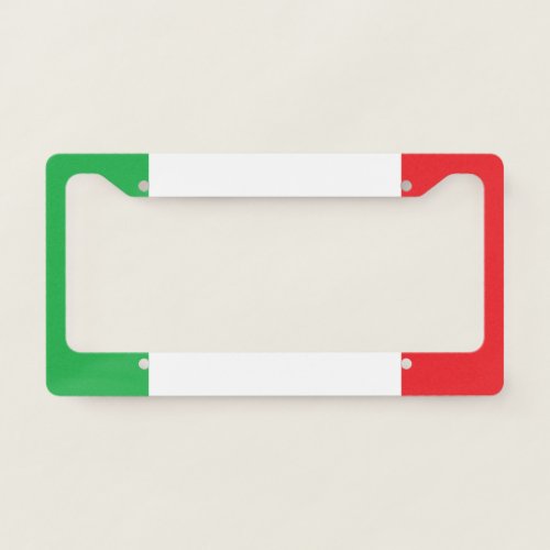 Italian Flag License Plate License Plate Frame