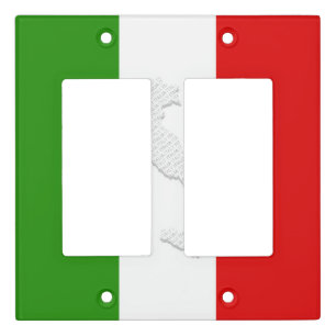 Italian flag light switch cover