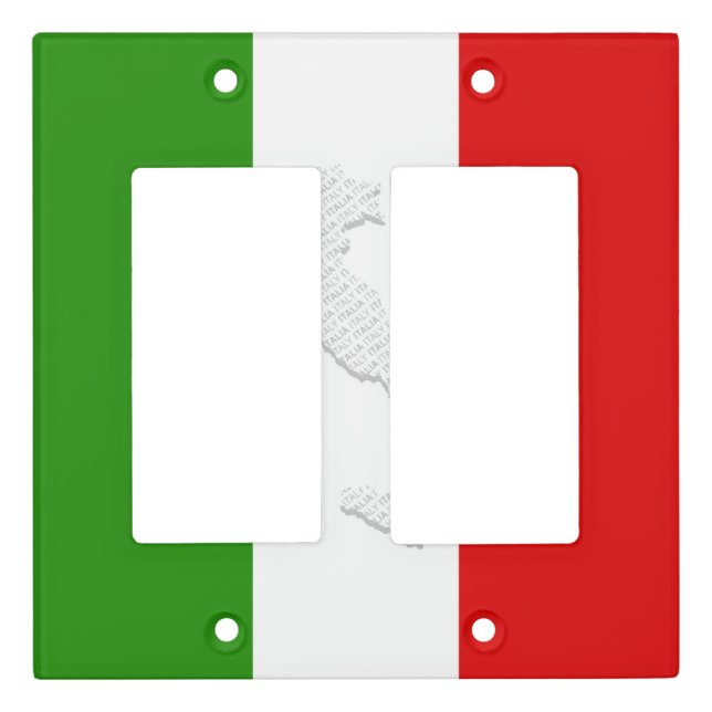 Italian flag light switch cover (Front)