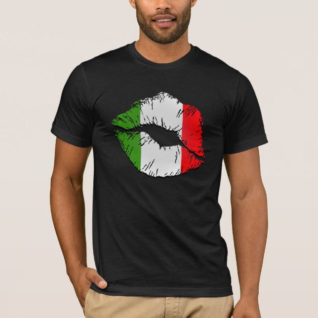 Italian Flag Lips T-Shirt (Front)