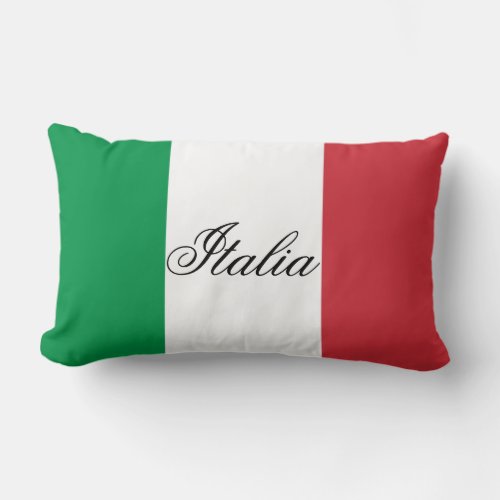 Italian Flag Lumbar Pillow
