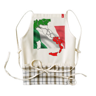Italian flag map country honor banner zazzle HEART apron