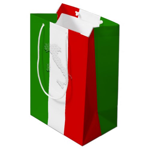 Italian flag medium gift bag