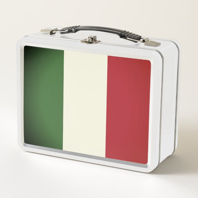 Italian Flag Metal Lunch Box (Front)