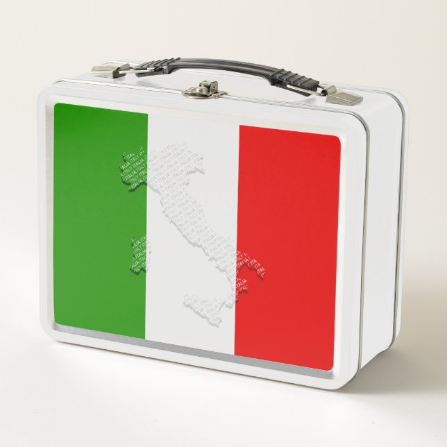 Italian flag metal lunch box (Front)
