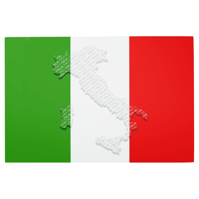 Italian flag metal print (Front)