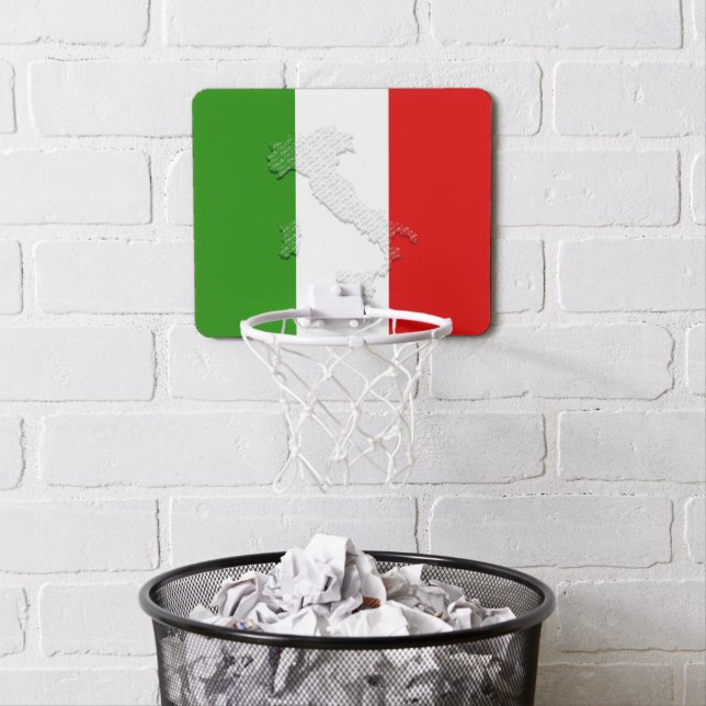 Italian flag mini basketball hoop (In Situ)