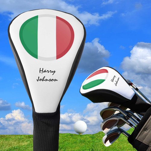 Italian Flag  Monogrammed Golf Clubs Covers