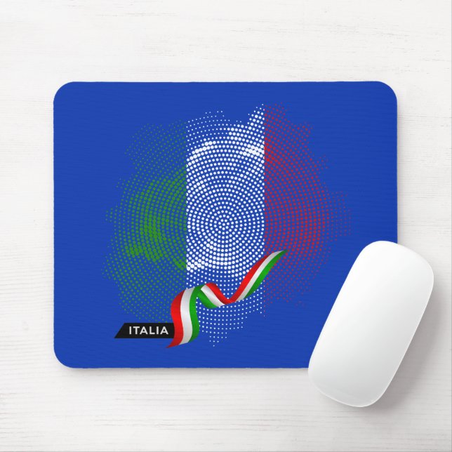 Italian flag mouse pad (With Mouse)